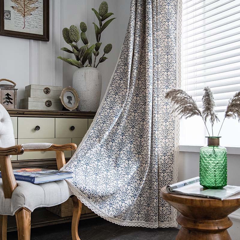 Blue China Curtain
