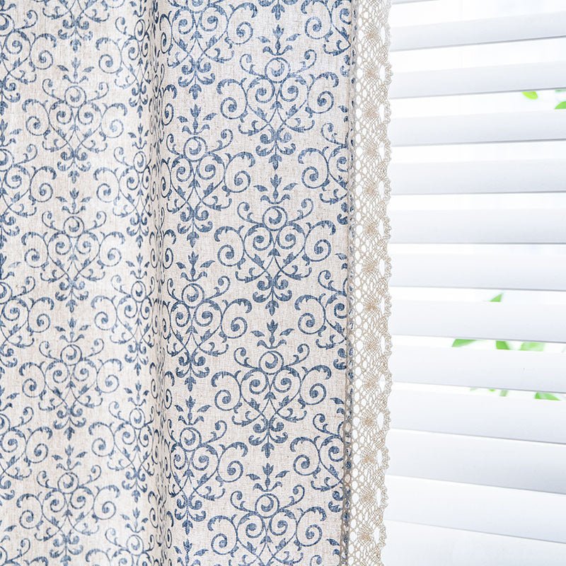 Blue China Curtain
