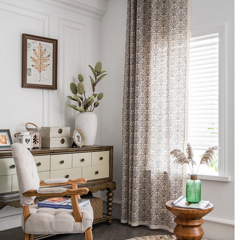 Blue China Curtain