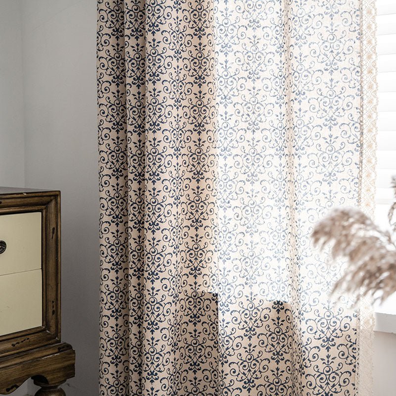 Blue China Curtain
