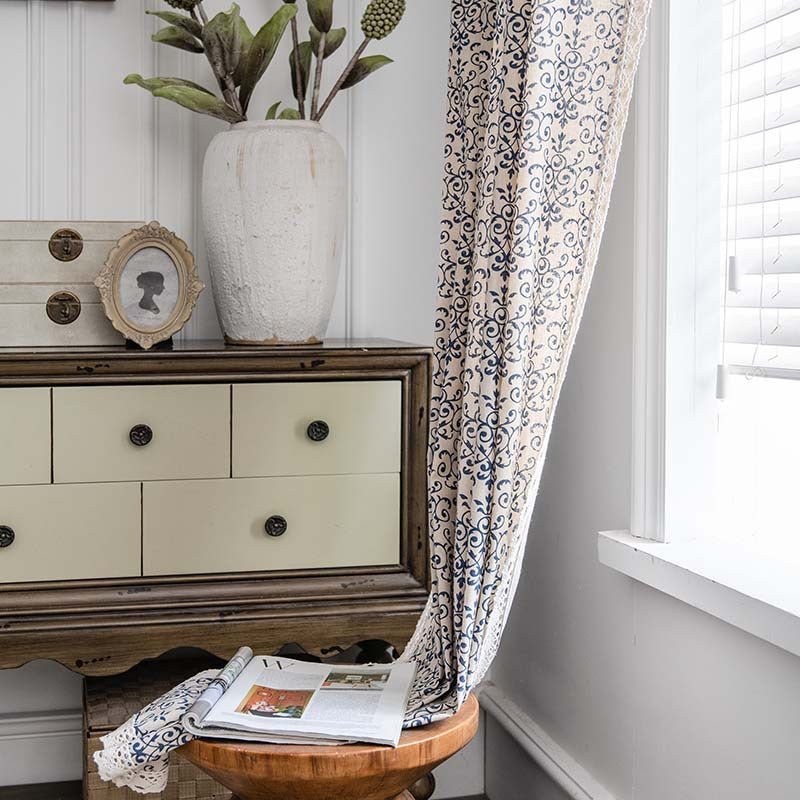 Blue China Curtain