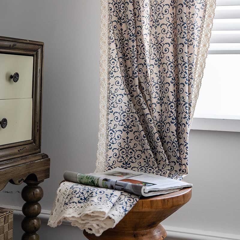 Blue China Curtain