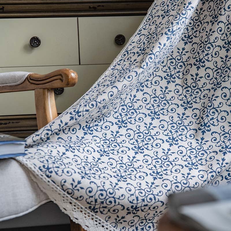 Blue China Curtain