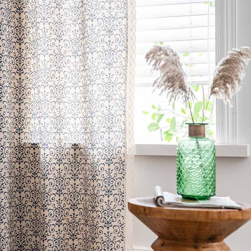 Blue China Curtain