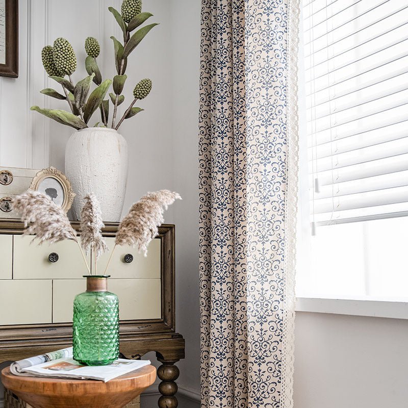 Blue China Curtain