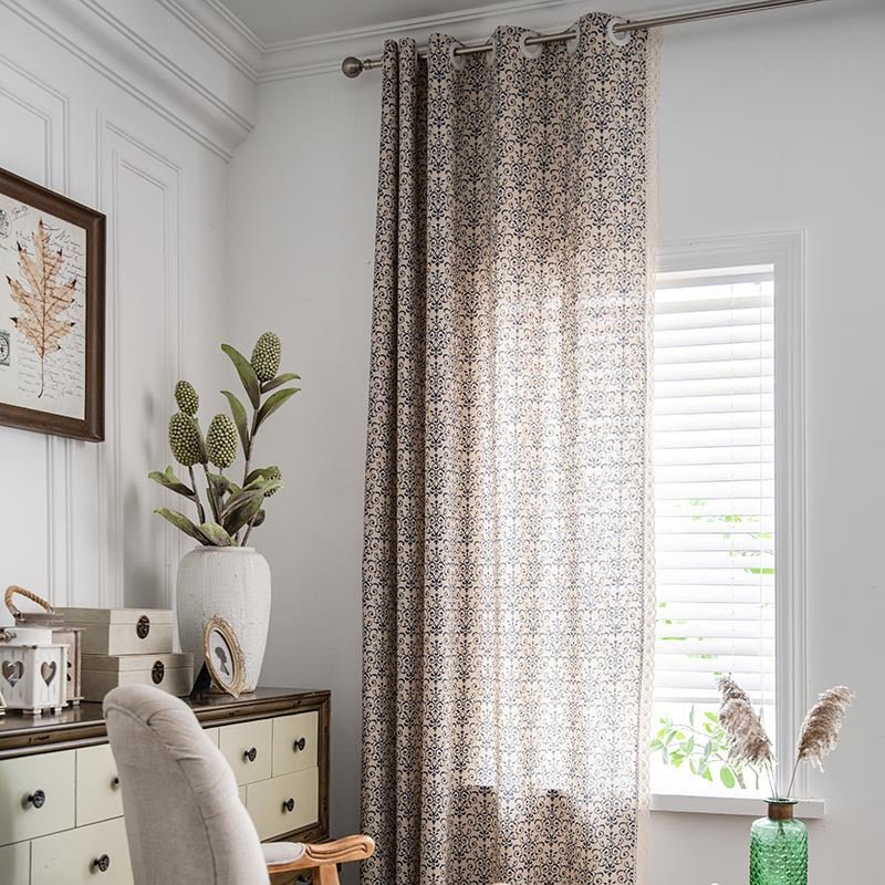 Blue China Curtain