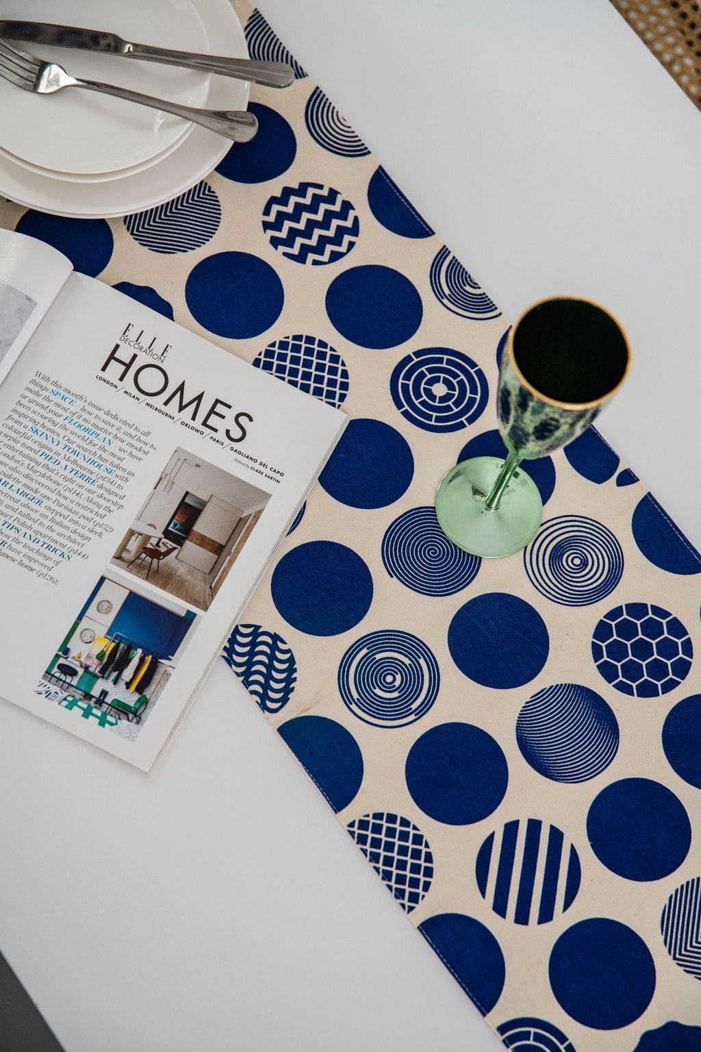 Blue Point Table Runner