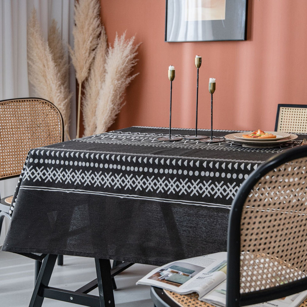 Bohemian Black Table Cloth