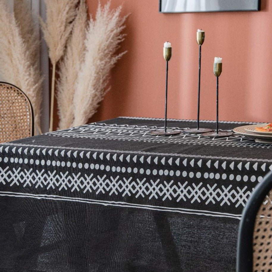 Bohemian Black Table Cloth