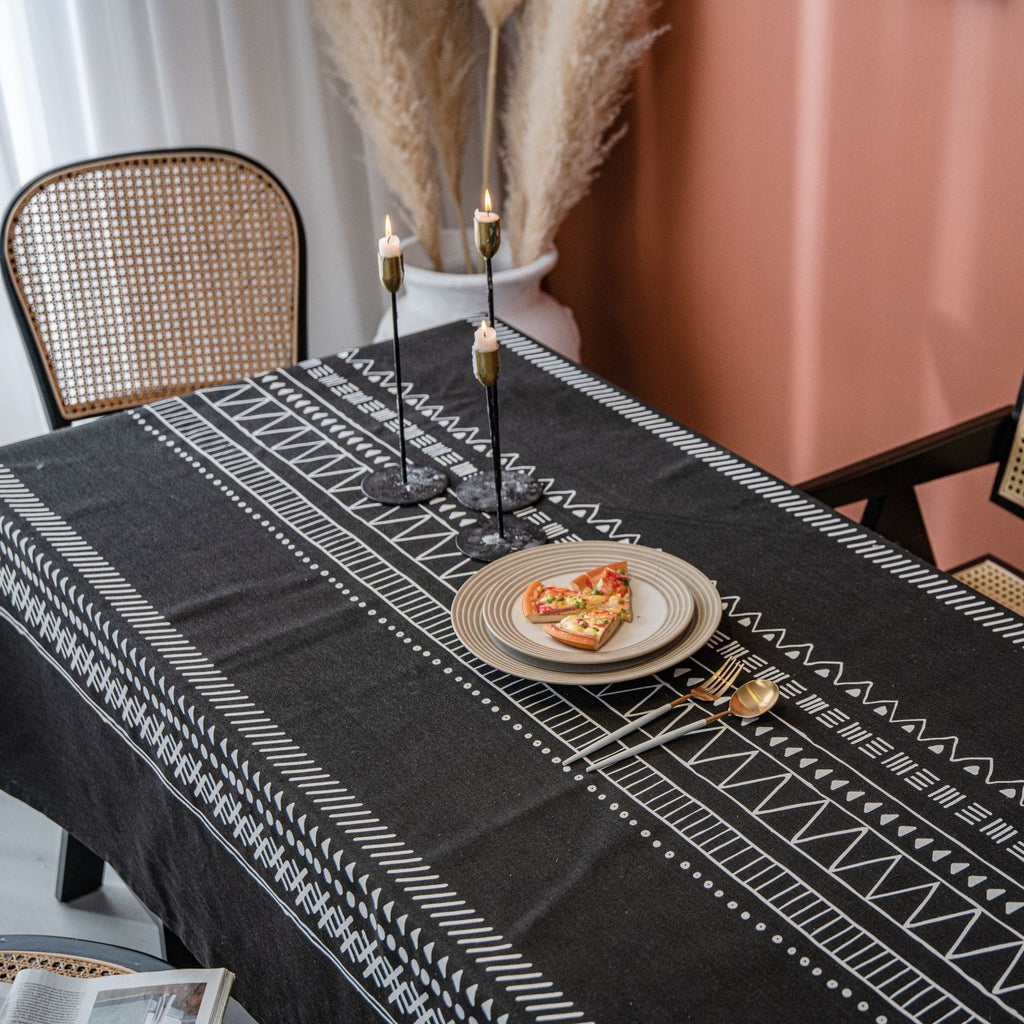 Bohemian Black Table Cloth