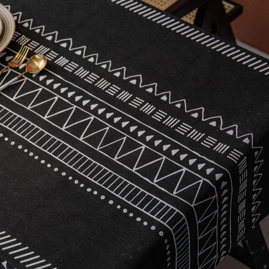 Bohemian Black Table Cloth