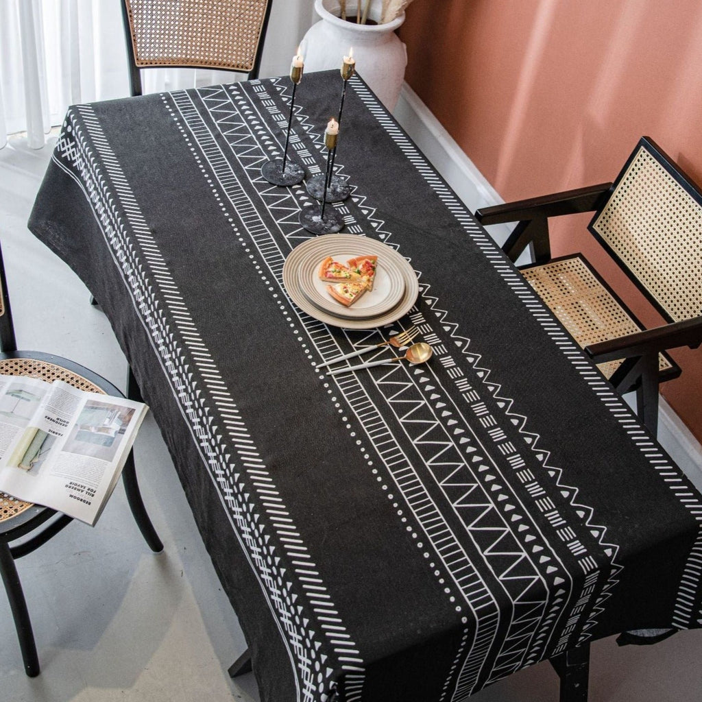 Bohemian Black Table Cloth