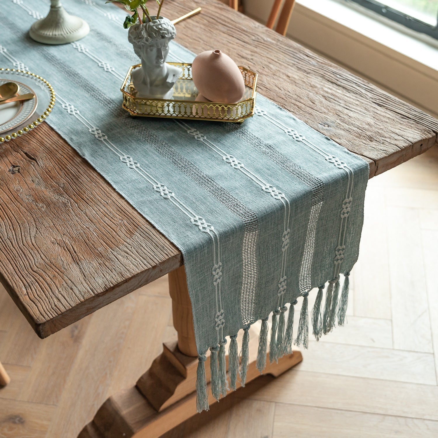 Bohemian Daydream Tassel Table Runner