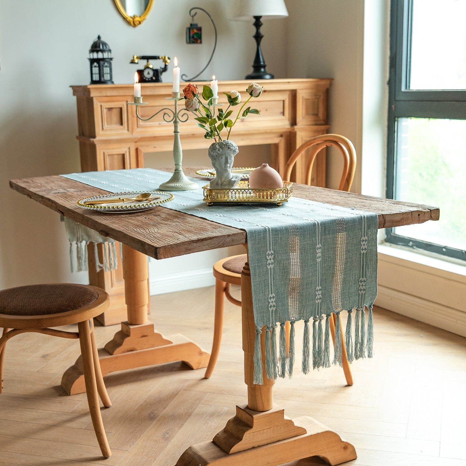 Bohemian Daydream Tassel Table Runner