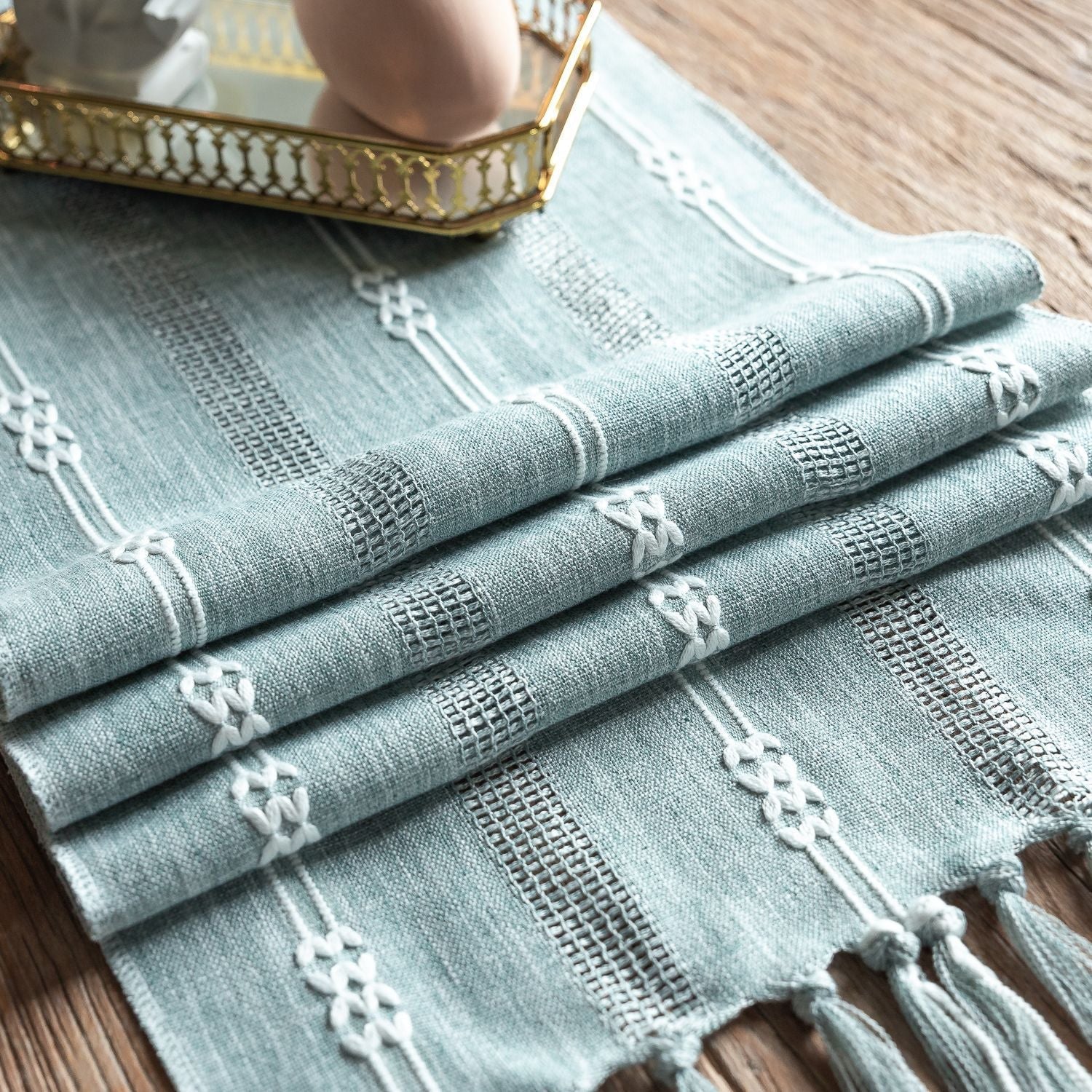 Bohemian Daydream Tassel Table Runner