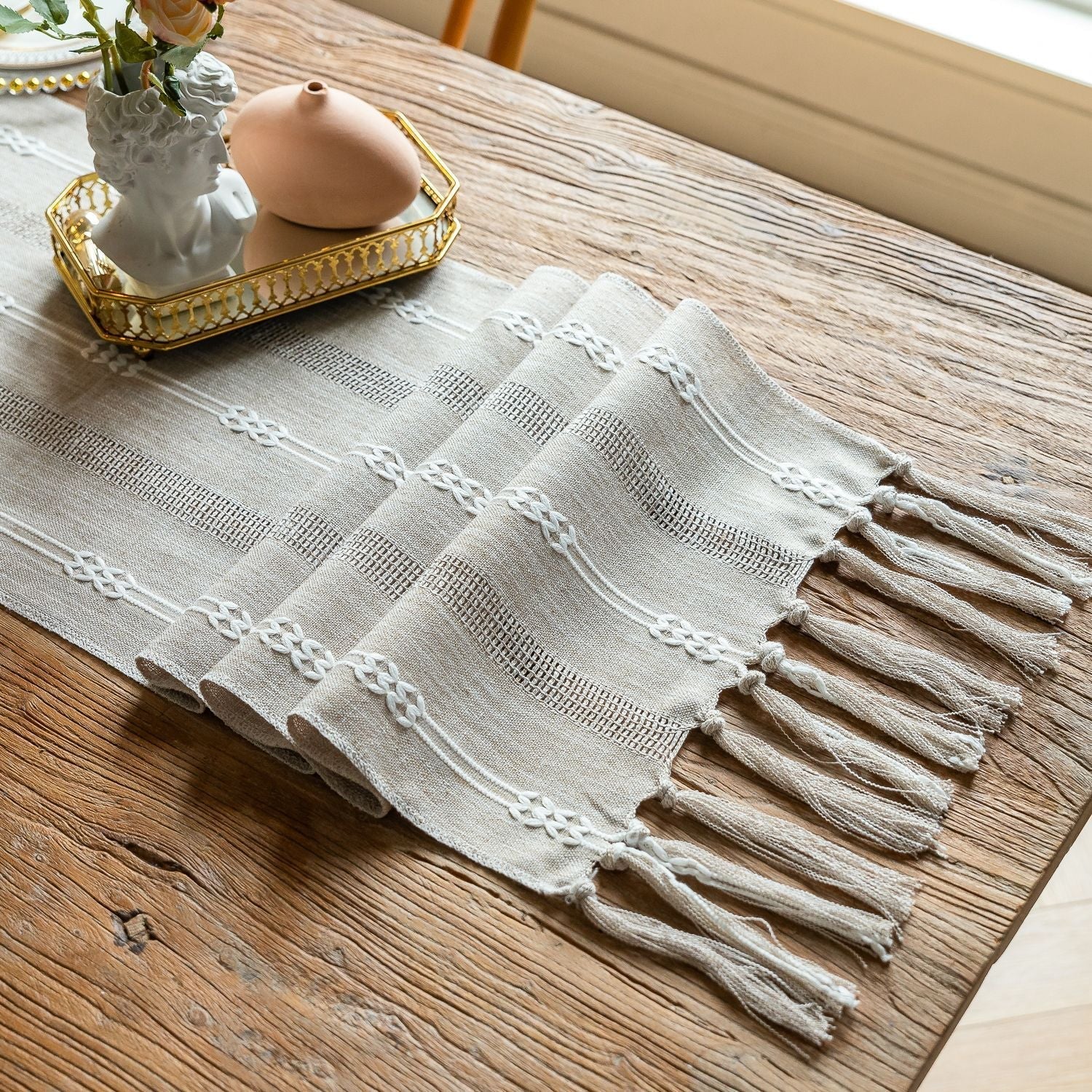 Bohemian Daydream Tassel Table Runner