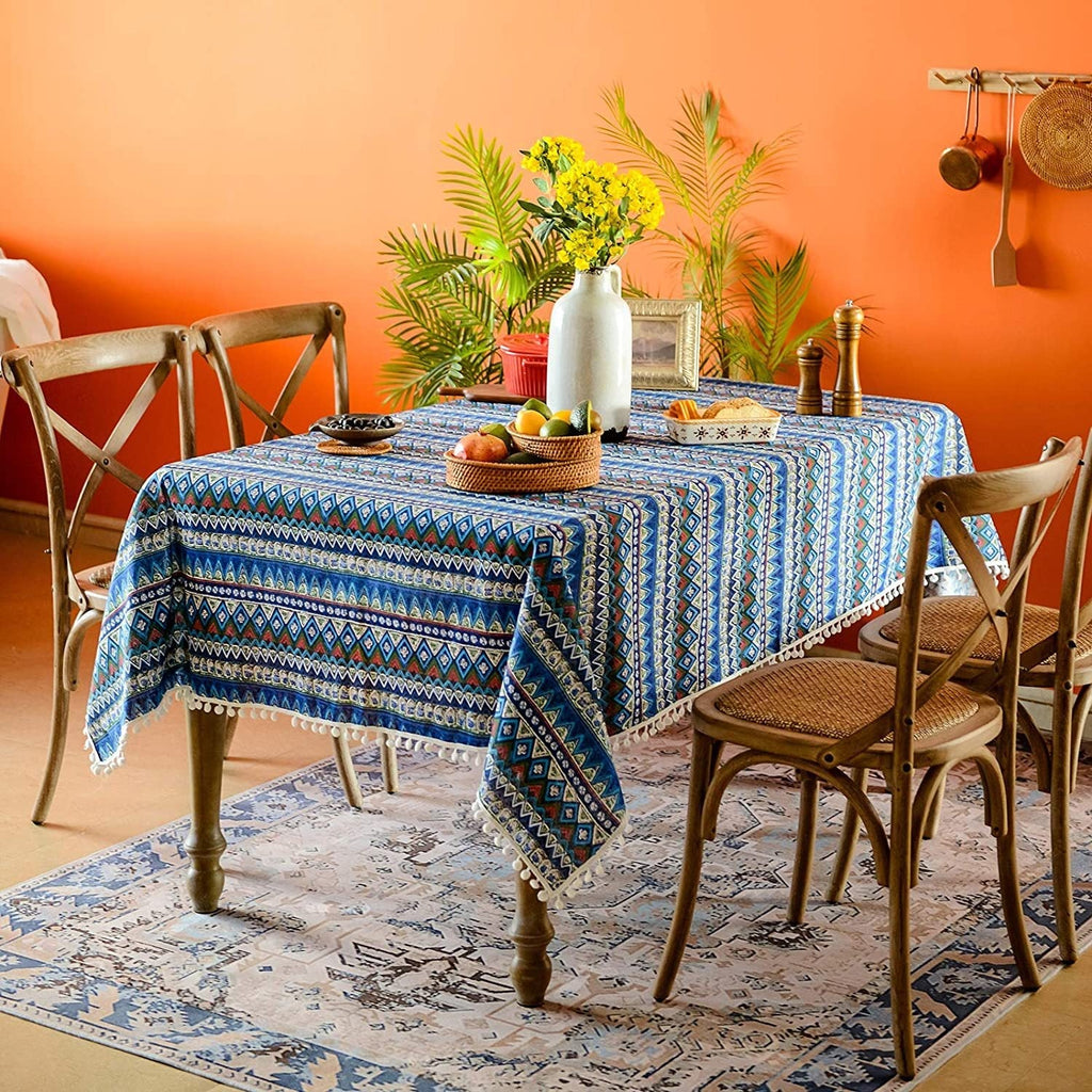 Bohemian Days Diamond Tassel Table Cloth
