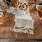 Bohemian Woven Tassel Table Runner