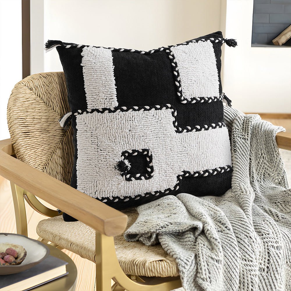 Bold Contrast Monochrome Cushion