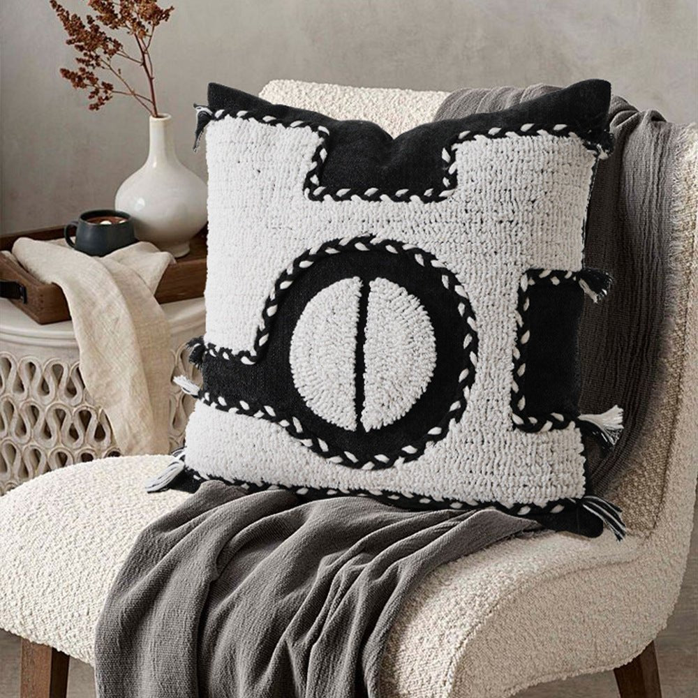 Bold Contrast Monochrome Cushion