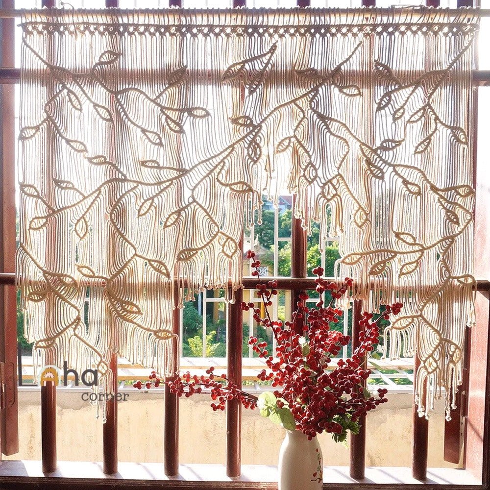 Botanical Weaves Macrame Curtain