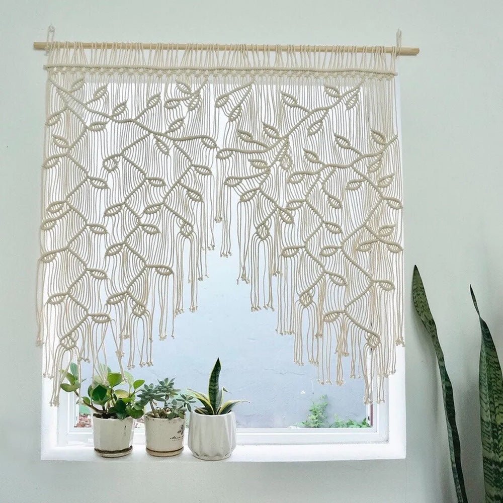 Botanical Weaves Macrame Curtain