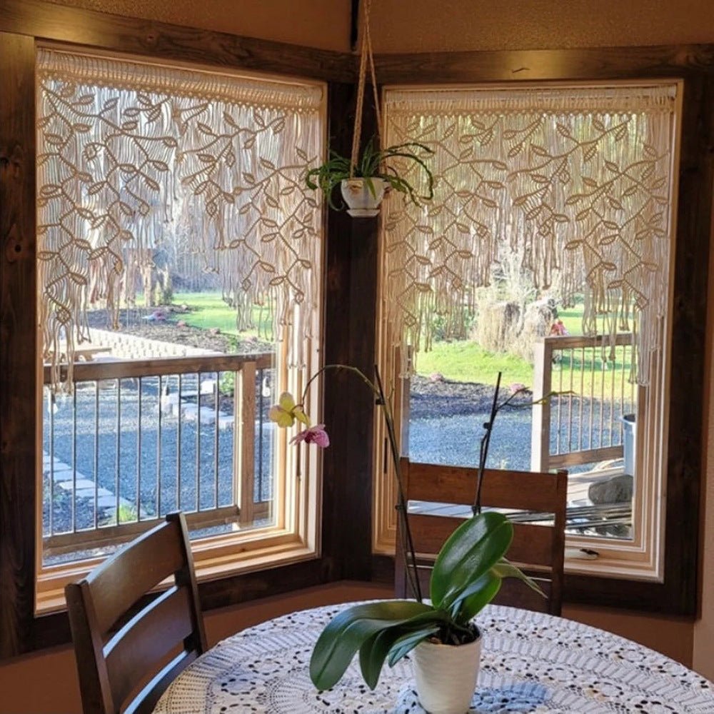 Botanical Weaves Macrame Curtain