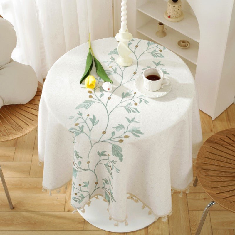 Breezy Round Tassel Table Cloth