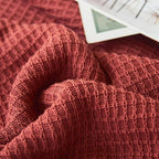 Brick Red Waffle Throw