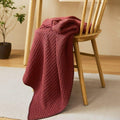 Brick Red Waffle Throw