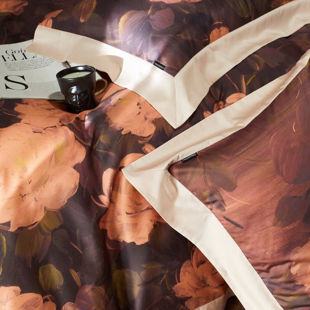 Burnt Orange Floral Bedding Set