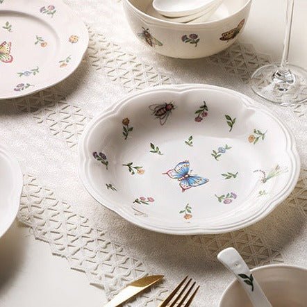 Vintage Butterfly Dining Plate & Soup Bowl - FINAL SALE