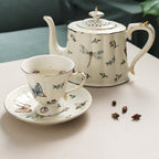 Vintage Butterfly Tea Cup & Pot