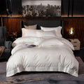 Lakibia White Silky Soft Egyptian Cotton Bedding Set