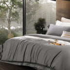 Elysium Grey Lace Luxury Egyptian Cotton Bedding Set