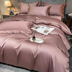 Neo Rosy Brown Silky Egyptian Cotton Bedding Set