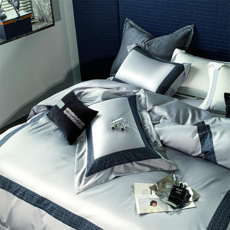 Sablier Silver Luxury Egyptian Cotton Bedding Set