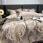Serenity Luxury Jacquard Egyptian Cotton Satin Bedding Set