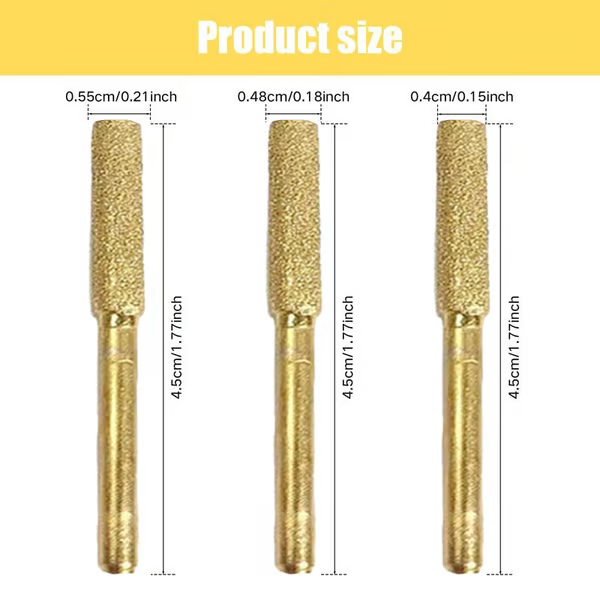 30/60 Pcs Diamond Chainsaw Sharpener 5/32, 3/16, 7/32 Inches