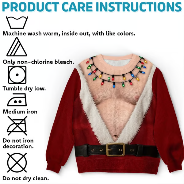 Fun Fuzzy Chest Christmas Sweatshirt
