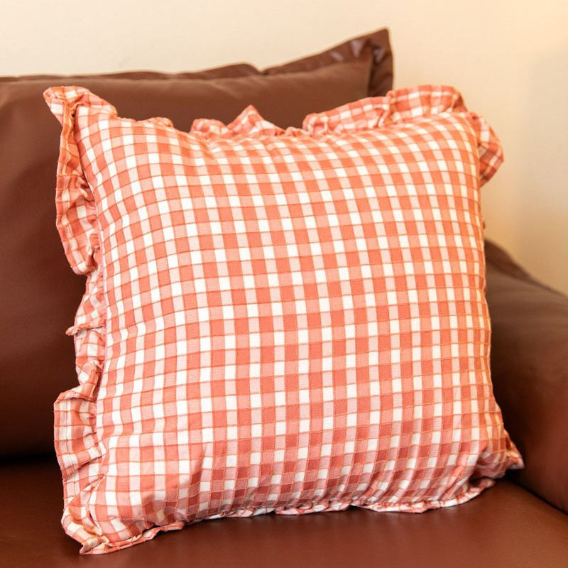 Retro Line Ruffle Cushion