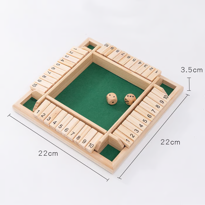 🎅2025 Christmas Hot Sale - SHUT THE BOX-WOODEN DICE BOARD GAME