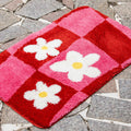 Checkerboard Daisy Bath Mat