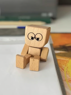 😆Shaking Feet Wooden Doll-Replaceable facial expressions