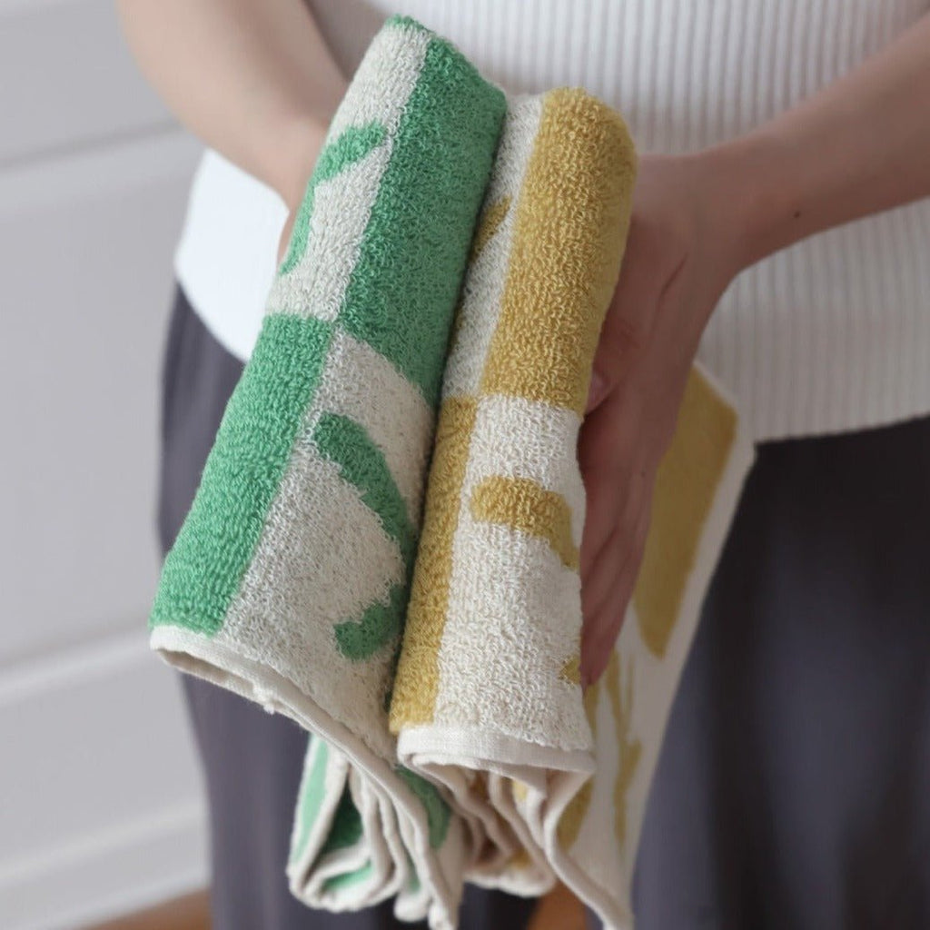 Cactus and Palm Check Towel - FINAL SALE