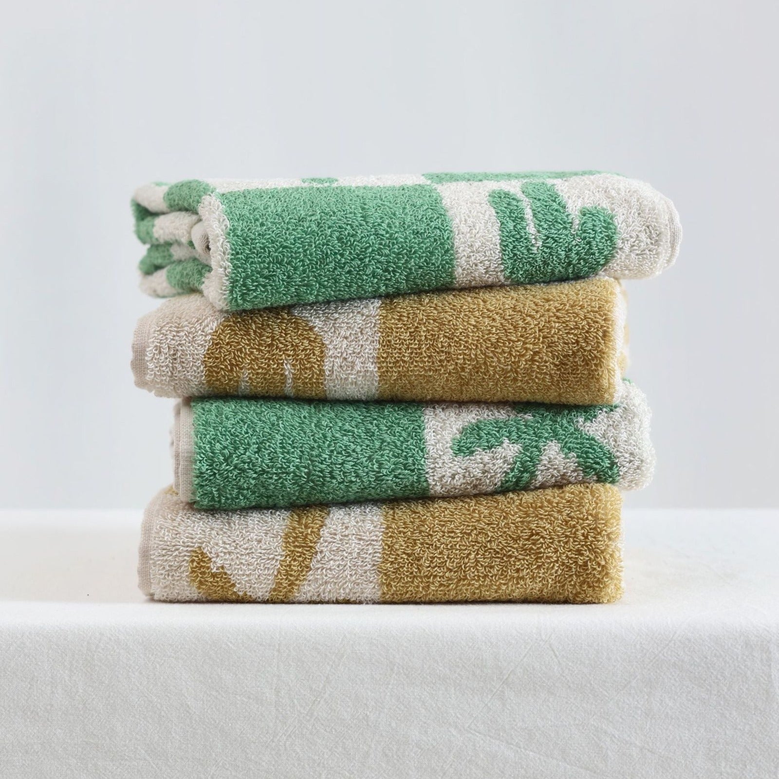 Cactus and Palm Check Towel - FINAL SALE