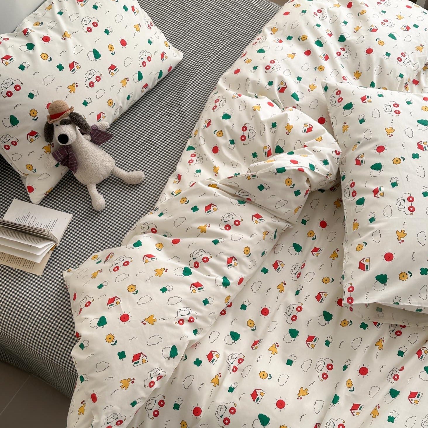 Cartoon Road Trip Bedding Set