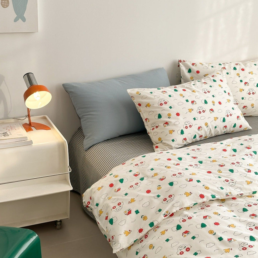 Cartoon Road Trip Bedding Set