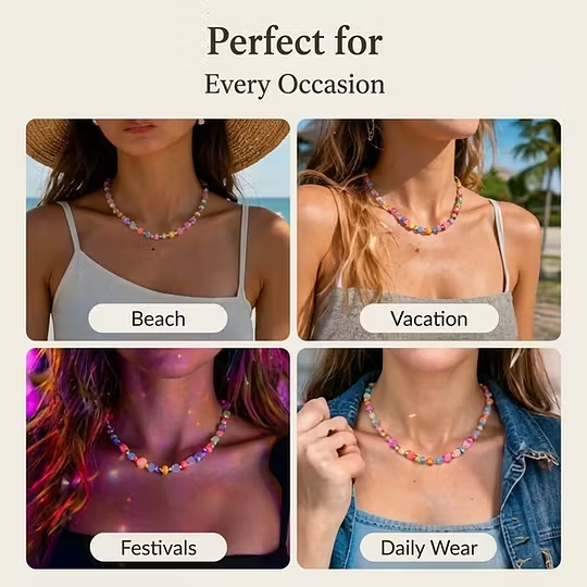 🌈 Dopamine UV-Reactive Beaded Jewellery Collection