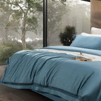 Elysium Blue Lace Luxury Egyptian Cotton Bedding Set